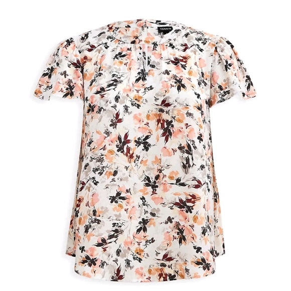 Torrid Georgette Keyhole Flutter Sleeve Blouse - Picture 9 of 10